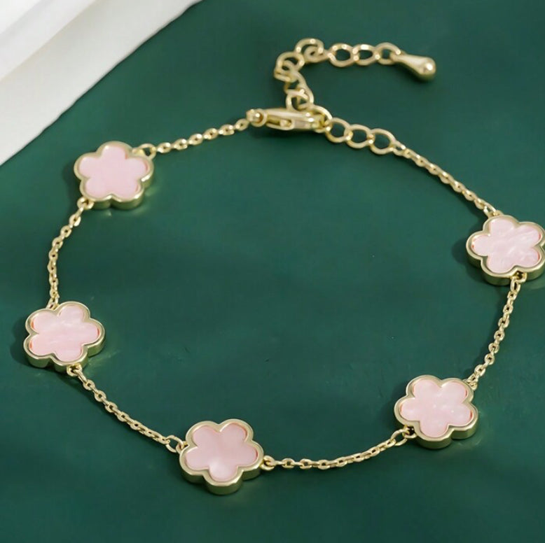 Gold Pink Bracelet